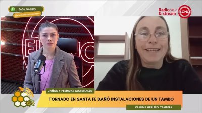 MOVIENDO EL AVISPERO - TORNADO EN SANTA FE DA&Ntilde;&Oacute; INSTALACIONES DE UN TAMBO